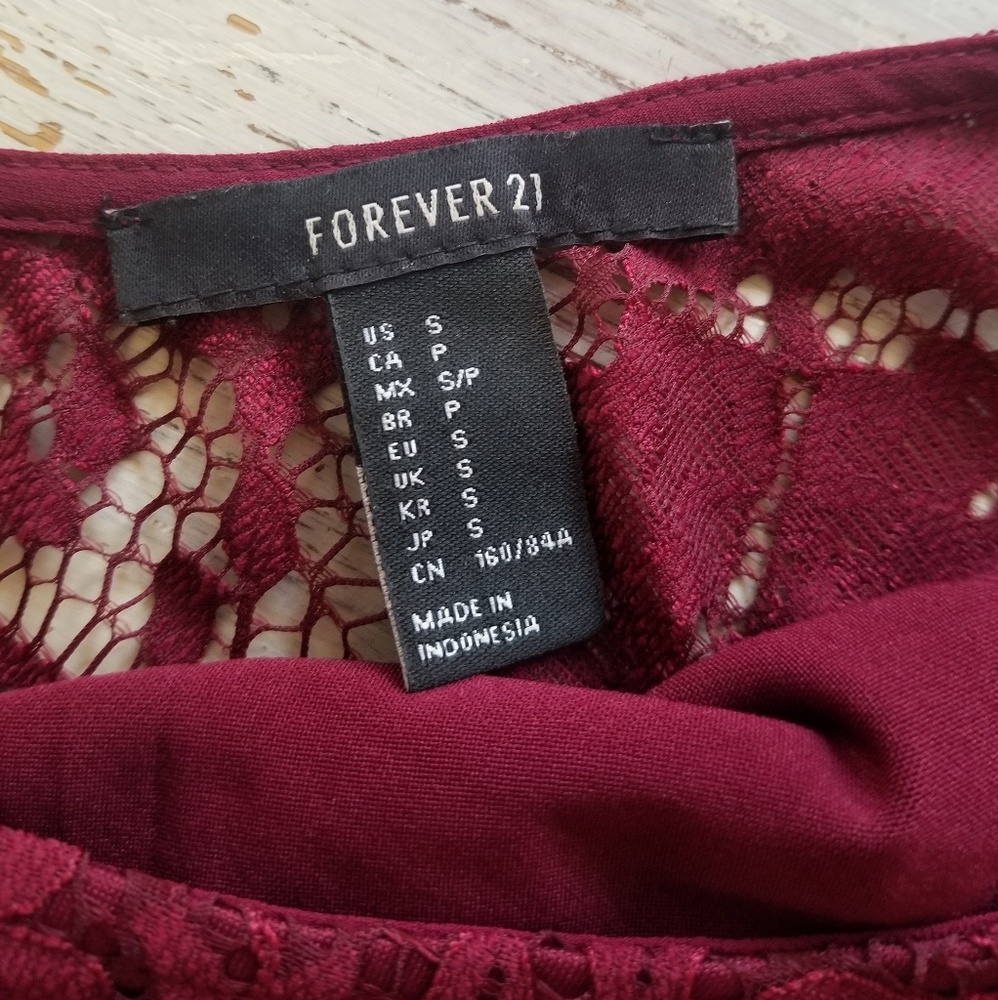 Forever 21 Burgundy Lace Dress - Picture 4 of 4
